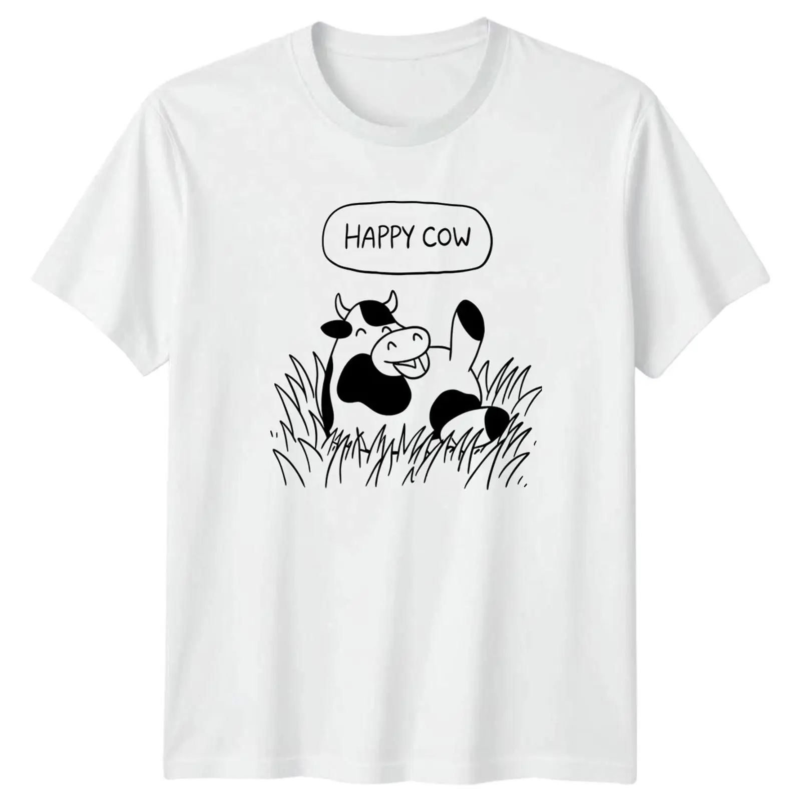 Agriculture Farm House - Maglietta Happy Cow, Stile Fattoria Tedesca,