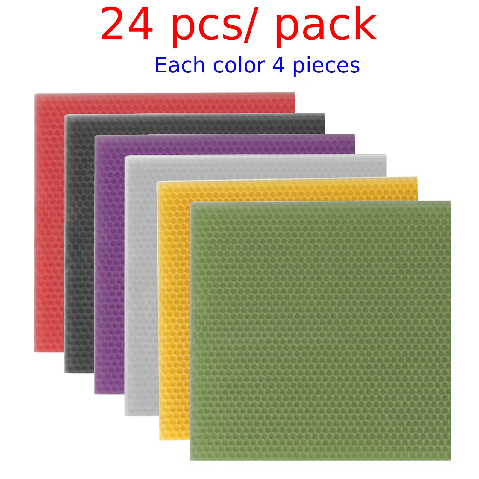 Beehive Frame Wax - 24 Fogli di Cera Colorata a